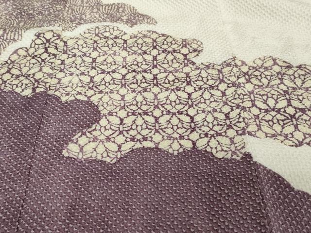 平和屋着物●名門 藤娘きぬたや・総絞り 訪問着 雲取り花文 正絹 逸品 DABI2794ud
