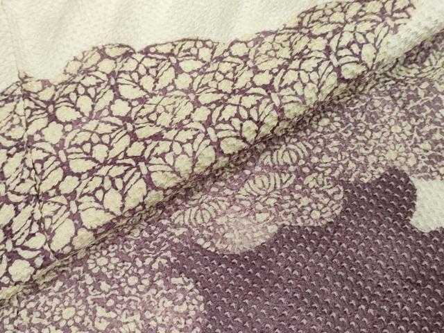 平和屋着物●名門 藤娘きぬたや・総絞り 訪問着 雲取り花文 正絹 逸品 DABI2794ud