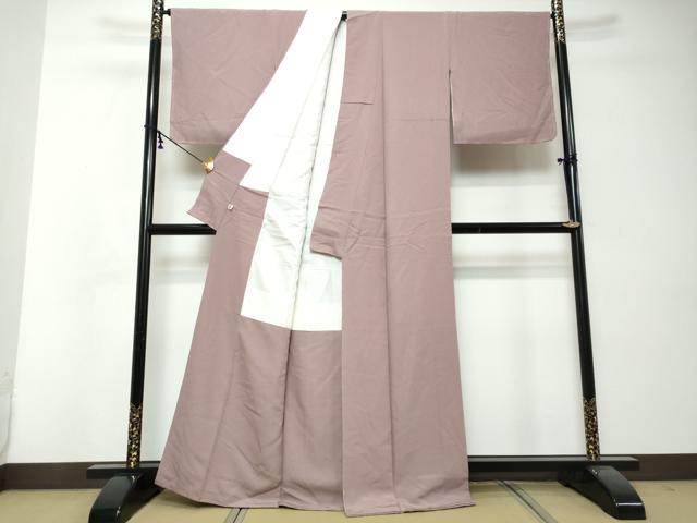 平和屋着物●上質な色無地 本場奄美大島泥染 梅鼠色 赤塚次男作 証紙付き 正絹 逸品 DABI2808ud