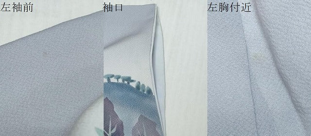 平和屋着物●訪問着 遠山風景文 暈し染め 正絹 逸品 DABI2811ud