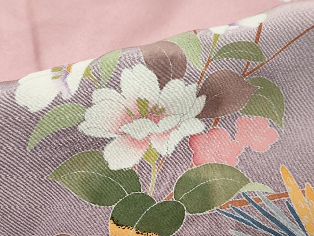 平和屋着物●訪問着 友禅 作家物 枝花文 暈し染め 正絹 逸品 DABI2817ud