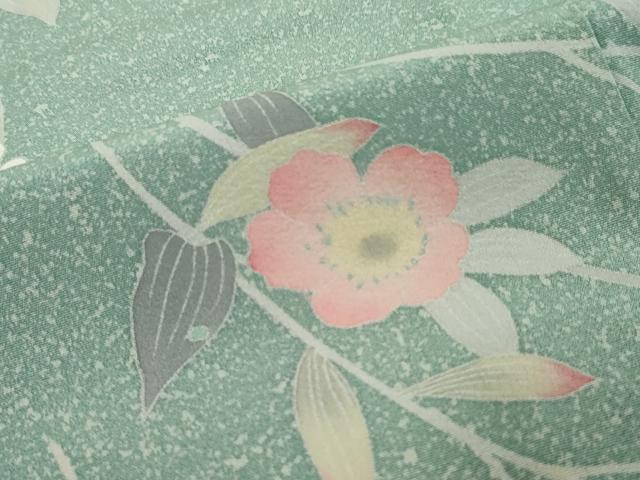 平和屋着物●訪問着 友禅 枝花文 シルエット 正絹 逸品 DABI2824ud