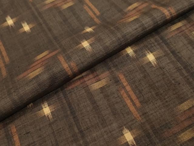平和屋着物●上質な紬 絣文様 正絹 逸品 DABI2844ud