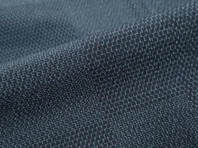 平和屋着物●本塩沢 110亀甲 変わり格子文 正絹 逸品 未使用 DABI2845ud
