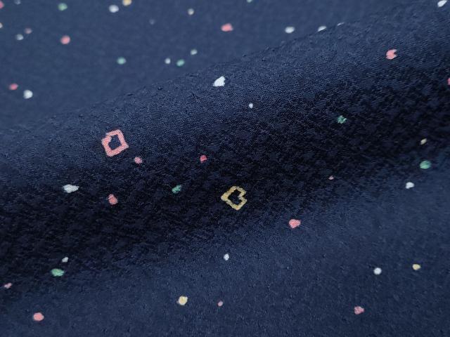 平和屋着物▼上質な小紋 箔散らし文 正絹 逸品 DABI2866ud