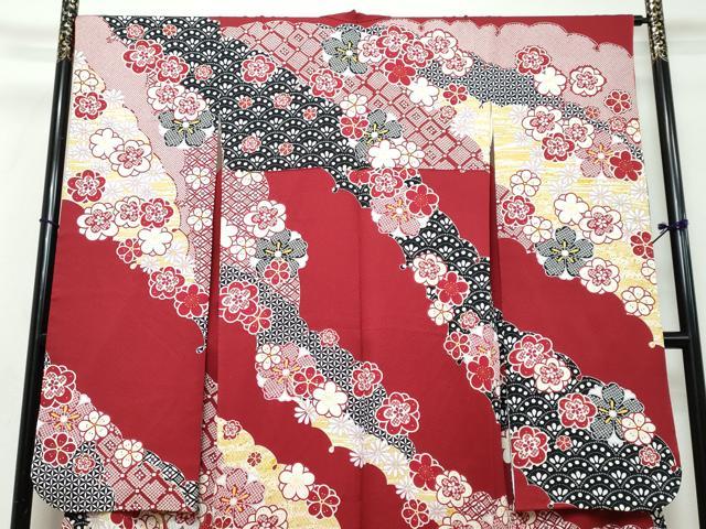 平和屋着物●豪華振袖 吉祥草花文 金銀彩 正絹 逸品 DABI2878ud