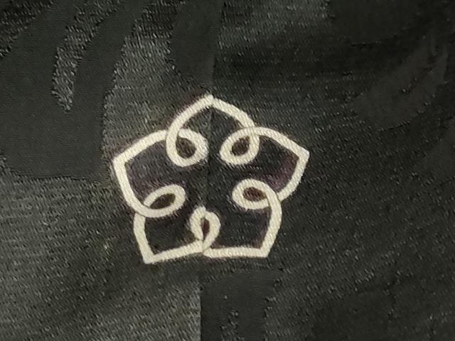 平和屋着物●アンティーク 大正ロマン 中国三大刺繍 相良刺繍 訪問着 お引き摺り 草花文 黒地 金彩 ロング丈 正絹 逸品 DABI2890ud