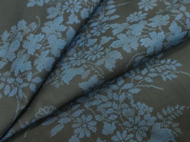 平和屋着物●本場大島紬 9マルキ 草花文 正絹 逸品 DABI2892ud