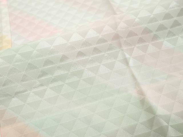 平和屋着物●長襦袢 無双仕立て 鱗地紋 暈し染め 反端付き 正絹 逸品 DABI2896ud