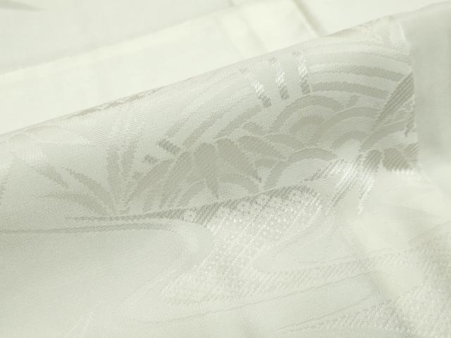 平和屋着物●長襦袢 無双仕立て 流水草花籬地紋 象牙色 洗える着物 DABI2897ud