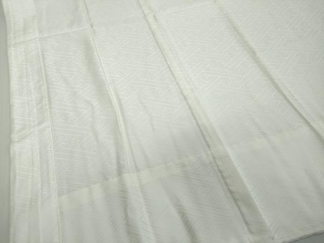 平和屋着物●長襦袢 無双仕立て 紗綾型地紋 白色 鈴乃屋扱い 正絹 逸品 未使用 DABI2912ud