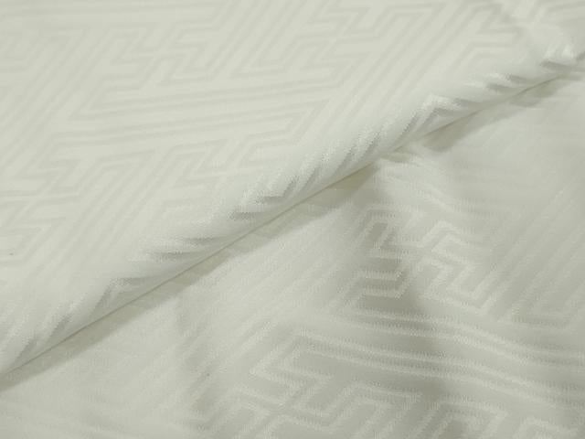 平和屋着物●長襦袢 無双仕立て 紗綾型地紋 白色 鈴乃屋扱い 正絹 逸品 未使用 DABI2912ud