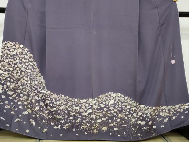 平和屋着物●夢一光 村上一光 訪問着 宝尽くし飛鶴花文 金彩 正絹 逸品 未使用 DABI2921ud