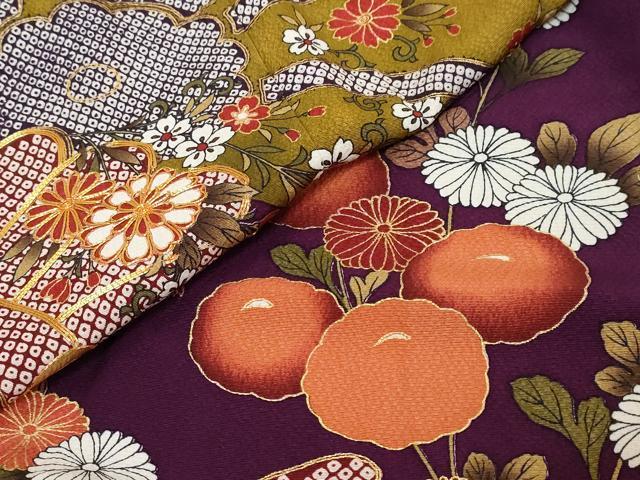 平和屋着物●豪華振袖 駒刺繍 草花文 金彩 正絹 逸品 DABI2935ud