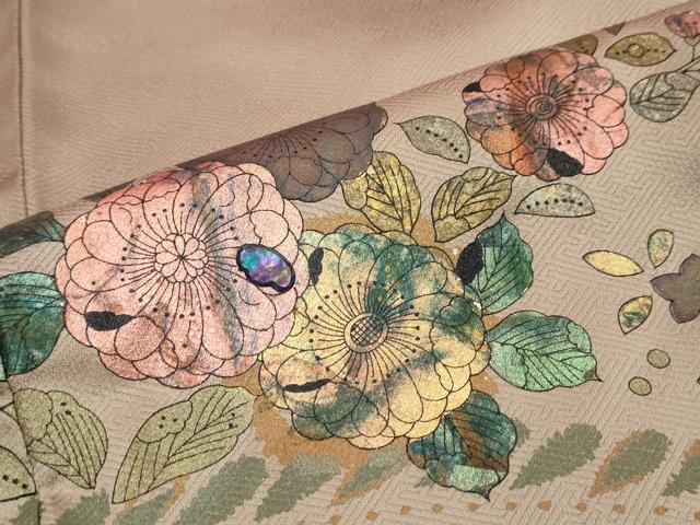 平和屋着物●訪問着 螺鈿 辻が花 暈し染め 金銀彩 正絹 逸品 DABI2942ud