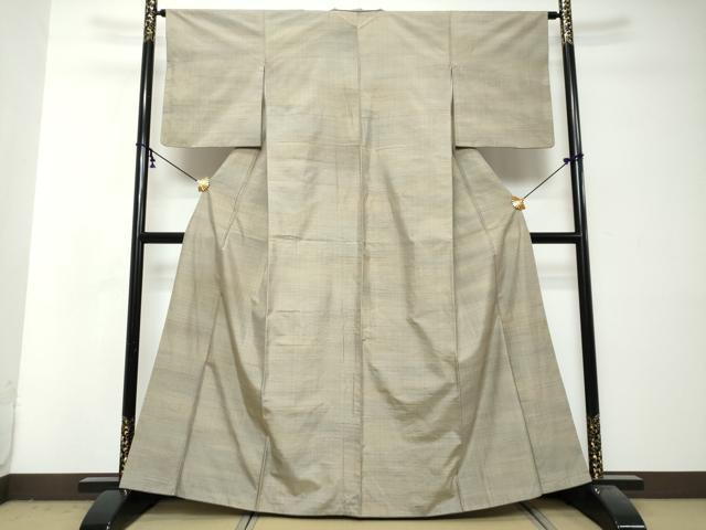 平和屋着物●青山みとも 紬 霞文 正絹 逸品 DABI2947ud