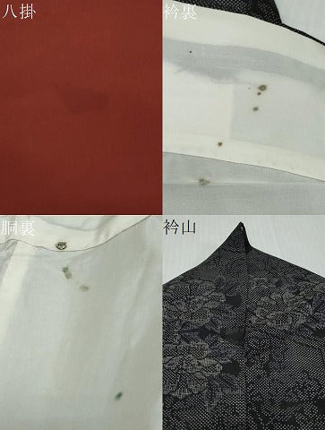 平和屋着物●本場大島紬 7マルキ 草花文 正絹 逸品 DABI2948ud