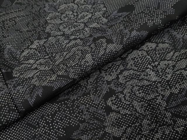 平和屋着物●本場大島紬 7マルキ 草花文 正絹 逸品 DABI2948ud