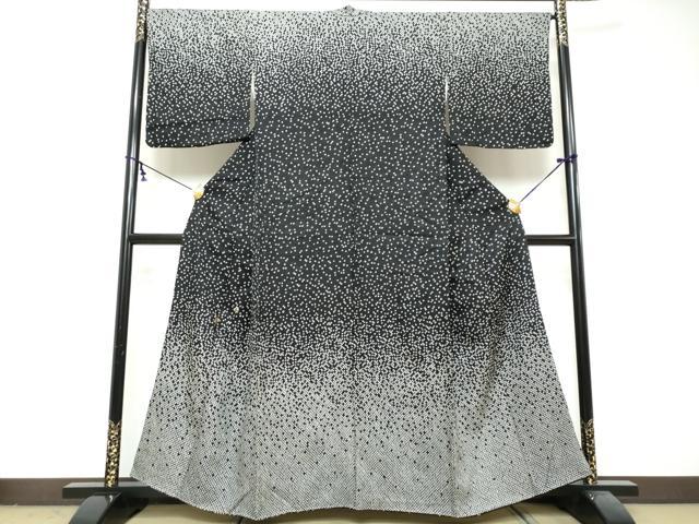 平和屋着物●訪問着 総絞り 刺繍 源氏香 黒地 金糸 正絹 逸品 DABI2950ud