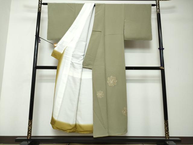 平和屋着物●豪華色留袖 総刺繍 洋花文 金銀糸 正絹 逸品 未使用 DABI2952ud