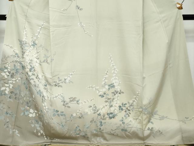 平和屋着物●訪問着 友禅 作家物 草花文 暈し染め 正絹 逸品 DABI2955ud