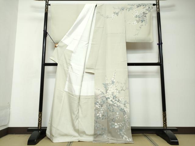 平和屋着物●訪問着 友禅 作家物 草花文 暈し染め 正絹 逸品 DABI2955ud