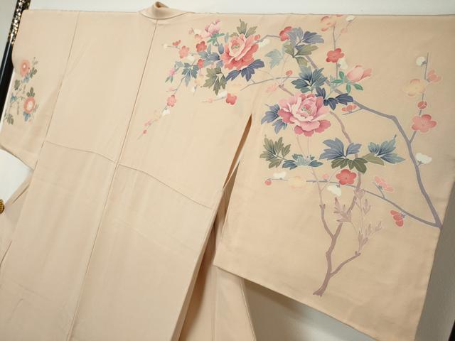 平和屋着物●訪問着 友禅 作家物 花鳥文 正絹 逸品 DABI2971ud