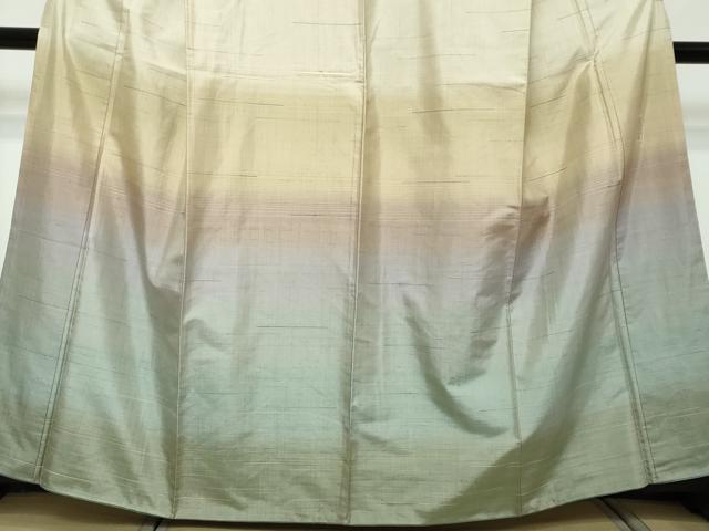 平和屋着物●京の名門 じゅらく謹製 訪問着 紬地 漢方草木染 霞文 正絹 逸品 DABI2972ud