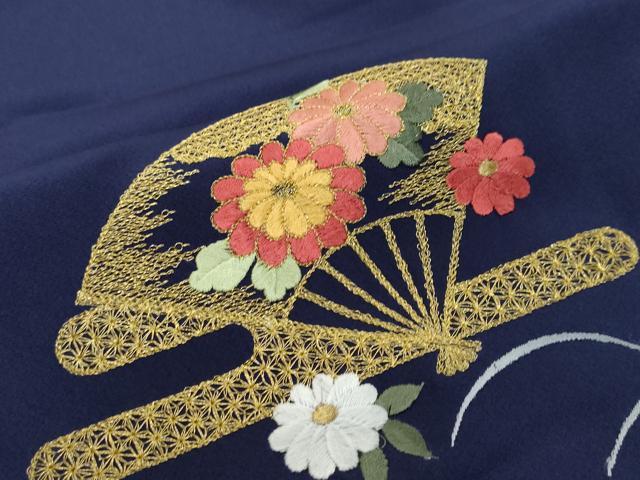 平和屋着物●豪華振袖 総刺繍 流水御所車草花文 暈し染め 金糸 鈴乃屋扱い 正絹 逸品 DABI2982ud