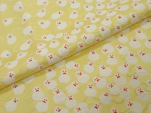 平和屋着物●長襦袢 無双仕立て 雪だるま 正絹 逸品 DABI2984ud