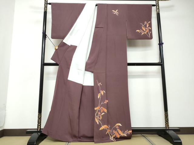 平和屋着物●訪問着 南天文 金彩 正絹 逸品 DABI2991ud