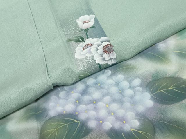 平和屋着物●訪問着 紫陽花 暈し染め 正絹 逸品 DABI2993ud