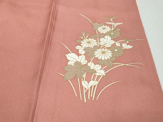 平和屋着物●訪問着 地紙草花文 暈し染め 金彩 正絹 逸品 DABI2997ud