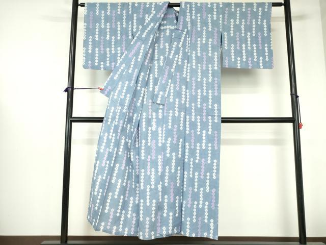 平和屋着物∴夏物 綿紅梅 浴衣 手縫い 蜘蛛絞り 綿 逸品 DABI3217cd