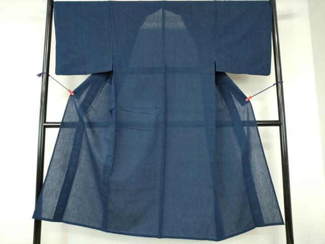 平和屋着物∴夏物 男性 阿波しじら織 浴衣 間道 綿 逸品 DABI3245cd