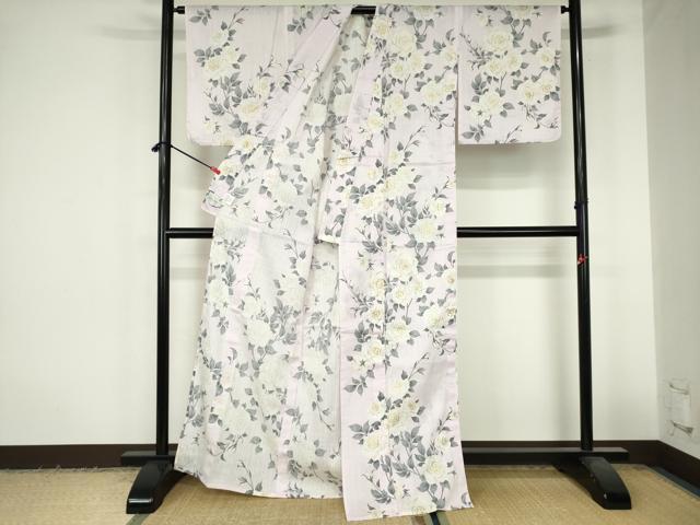 平和屋着物∴夏物 浴衣 松田聖子 SEIKOMATSUDA 薔薇 バラ 金彩 綿 逸品 DABI3272cd