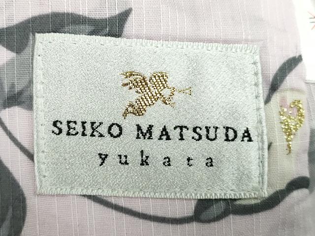 平和屋着物∴夏物 浴衣 松田聖子 SEIKOMATSUDA 薔薇 バラ 金彩 綿 逸品 DABI3272cd