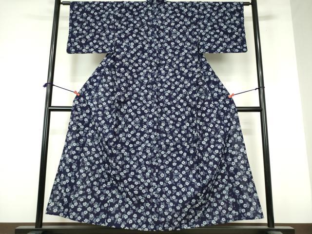 平和屋着物∴夏物 浴衣 注染 手縫い 草花文 撫子 綿 逸品 DABI3311cd