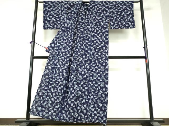 平和屋着物∴夏物 浴衣 注染 手縫い 草花文 撫子 綿 逸品 DABI3311cd