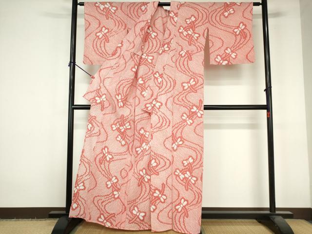 平和屋着物∴夏物 浴衣 有松鳴海絞り トンボ 綿 逸品 DABI3321cd