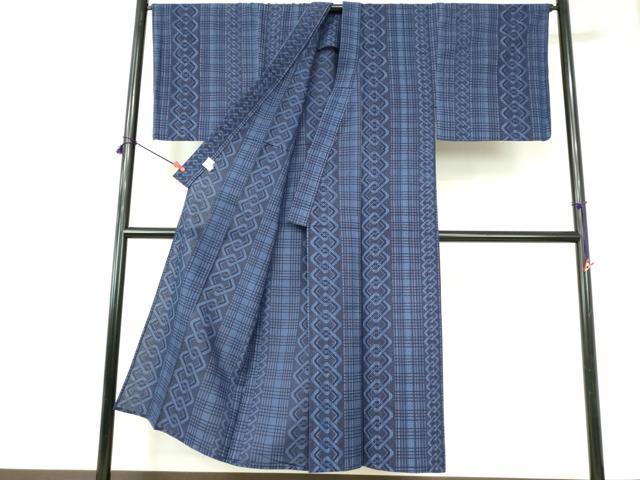 平和屋着物∴夏物 男性 浴衣 注染 手縫い 吉原間道 綿 逸品 DABI3328cd