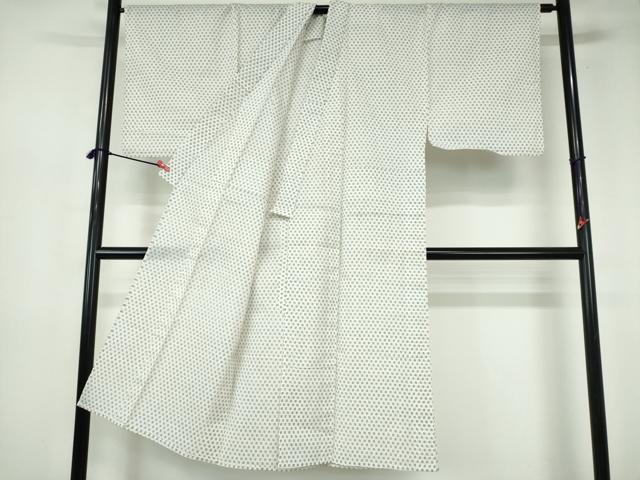 平和屋着物∴夏物 男性 小紋・浴衣兼用 井桁文様 綿麻 逸品 DABI3350cd
