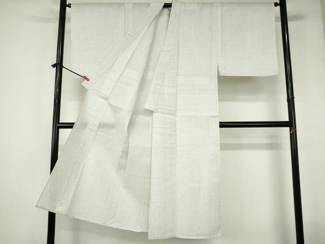 平和屋着物∴夏物 男性 小紋・浴衣兼用 絣文様 綿麻 逸品 未使用 DABI3399cd