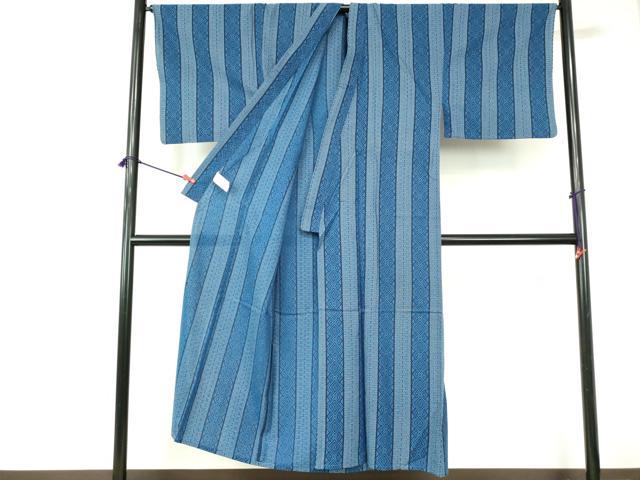 平和屋着物∴夏物 男性 浴衣 注染 幾何学間道 綿 逸品 DABI3405cd