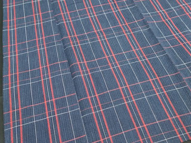 平和屋着物∴夏物 阿波しじら織 浴衣 格子 綿 逸品 DABI3422cd