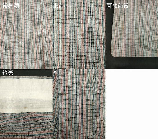平和屋着物∴夏物 阿波しじら織 浴衣 間道 綿 逸品 DABI3427cd