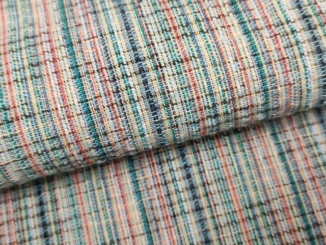 平和屋着物∴夏物 阿波しじら織 浴衣 間道 綿 逸品 DABI3427cd
