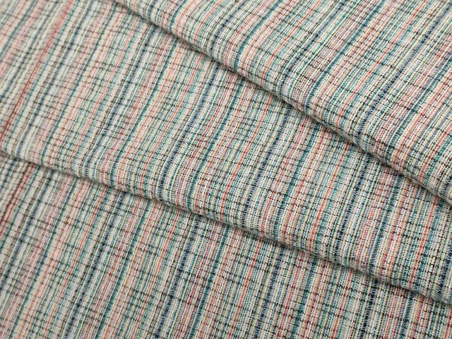 平和屋着物∴夏物 阿波しじら織 浴衣 間道 綿 逸品 DABI3427cd