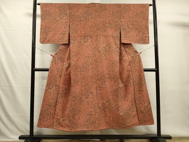 平和屋着物■上質な小紋 草花文 正絹 逸品 DABI3526ya