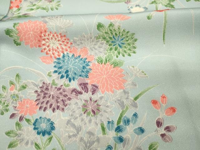 平和屋着物■上質な小紋 草花文 正絹 逸品 DABI3547ya
